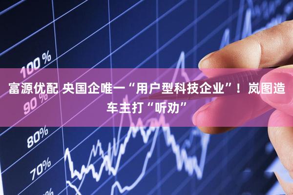 富源优配 央国企唯一“用户型科技企业”！岚图造车主打“听劝”