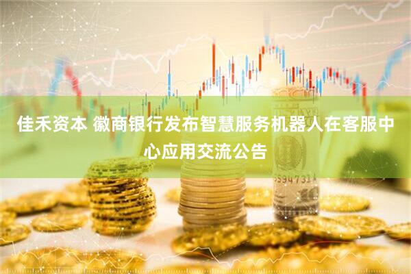 佳禾资本 徽商银行发布智慧服务机器人在客服中心应用交流公告