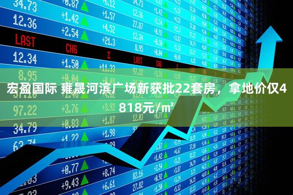 宏盈国际 雍晟河滨广场新获批22套房，拿地价仅4818元/㎡