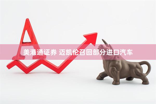 美港通证券 迈凯伦召回部分进口汽车