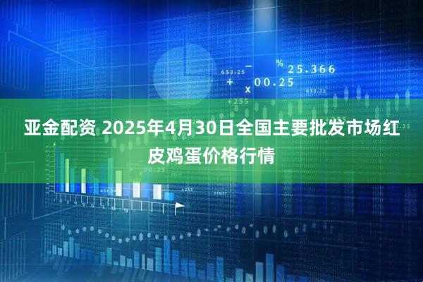 亚金配资 2025年4月30日全国主要批发市场红皮鸡蛋价格行情